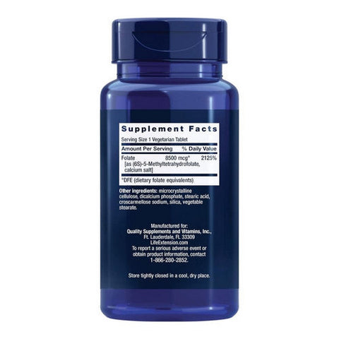 Life Extension, High Potency Optimized Folate L-Methylfolate, 8500 Mcg DFE, 30 Veg Caps Life Extension
