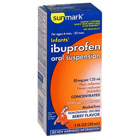 Sunmark, Infants Ibuprofen Oral Suspension, Berry 1 oz Sunmark