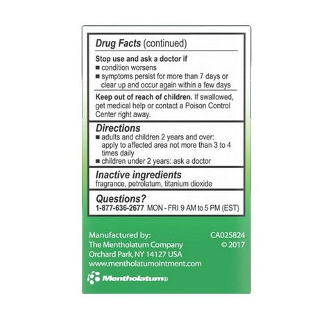 Mentholatum, Original Ointment, 3 Oz Mentholatum