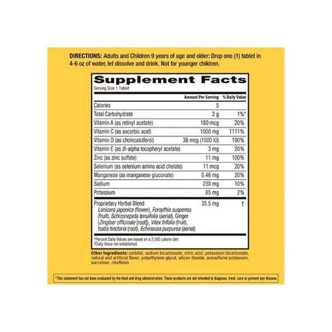 Airborne, Effervescent Health Formula, Orange 10 tabs Airborne